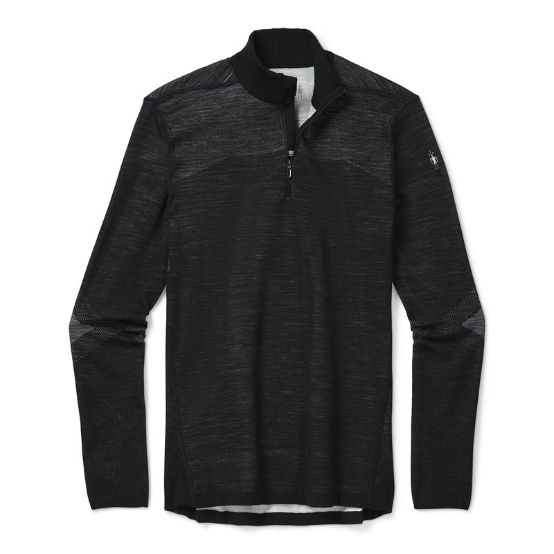 SmartWool SW016260960M Men's Intraknit Merino 200 1/4 Zip Black-White M - Image 1